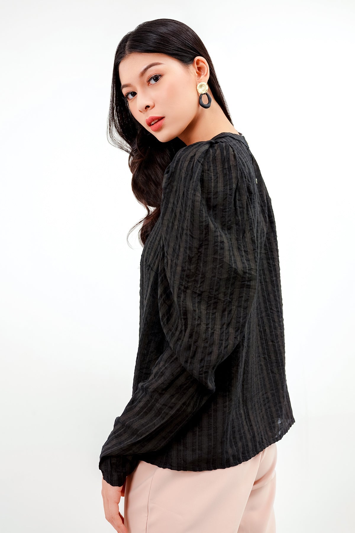 Mina Puff Sleeve - Black