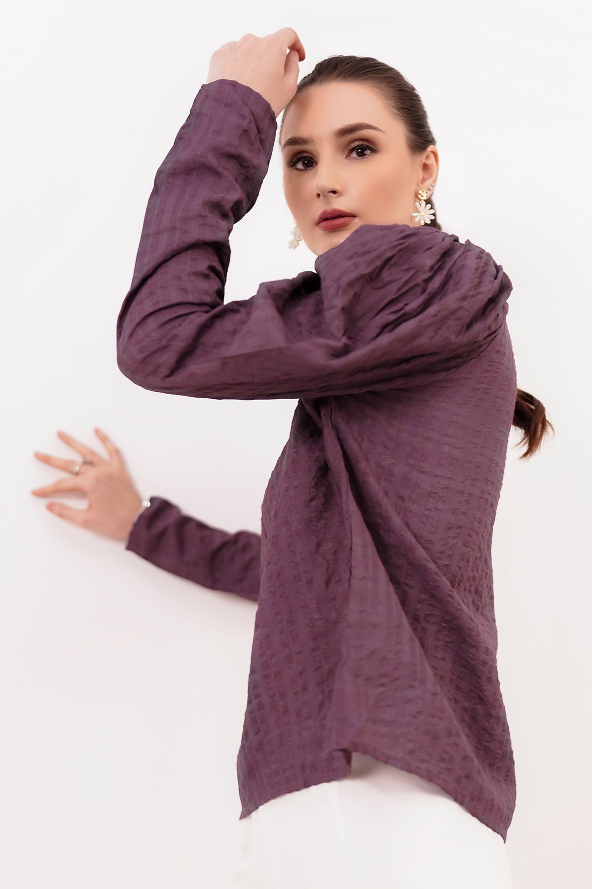 Mina Puff Sleeve - Dusty Purple