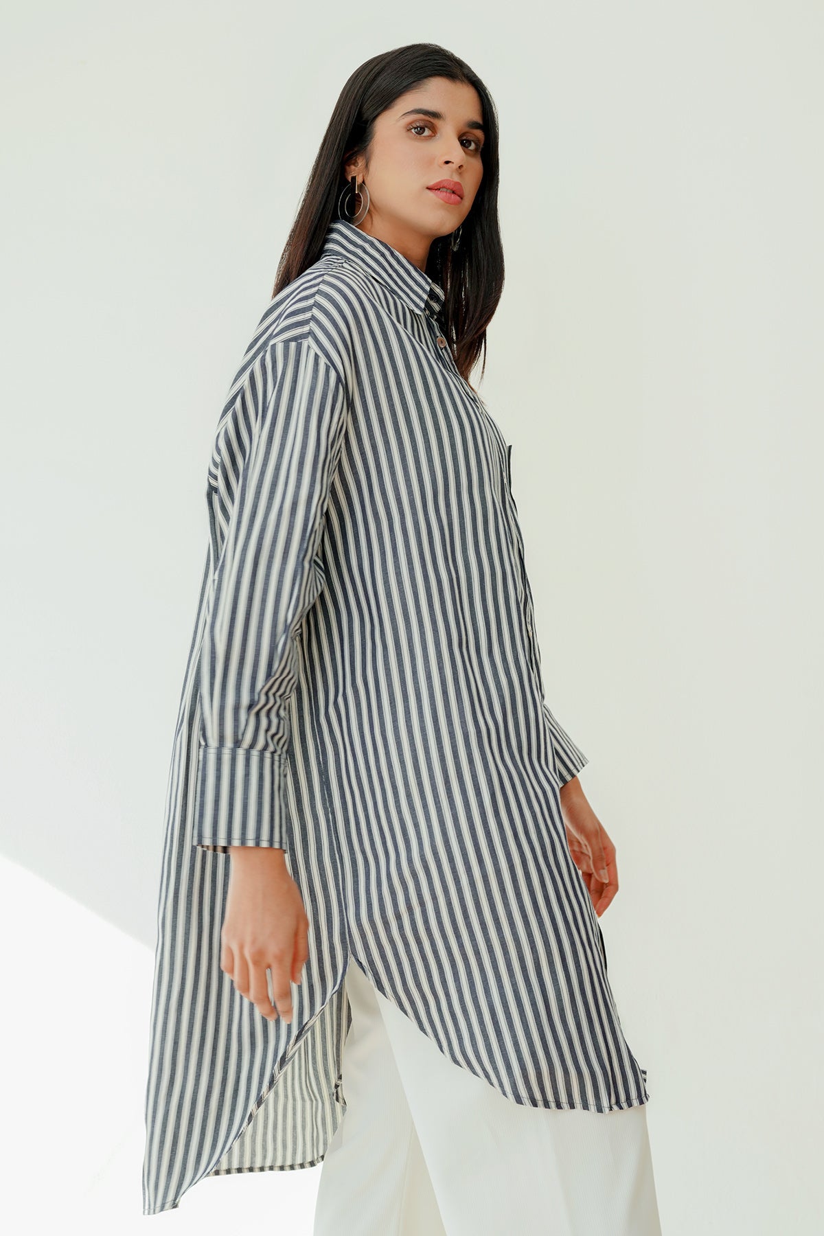 Rona Shirt - Black Stripes