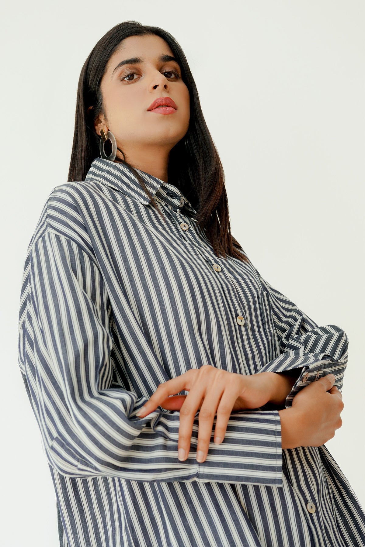 Rona Shirt - Black Stripes