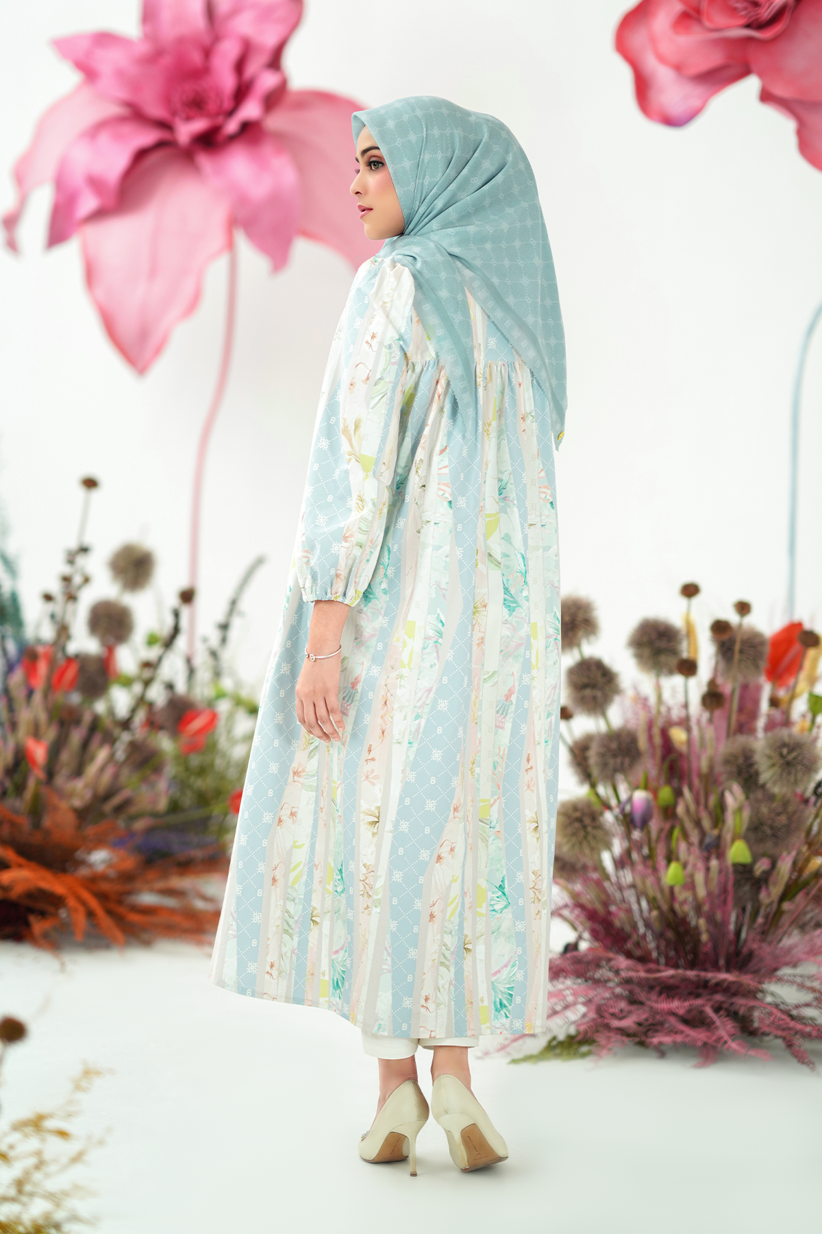 Florian Shirt Dress - Sky Blue
