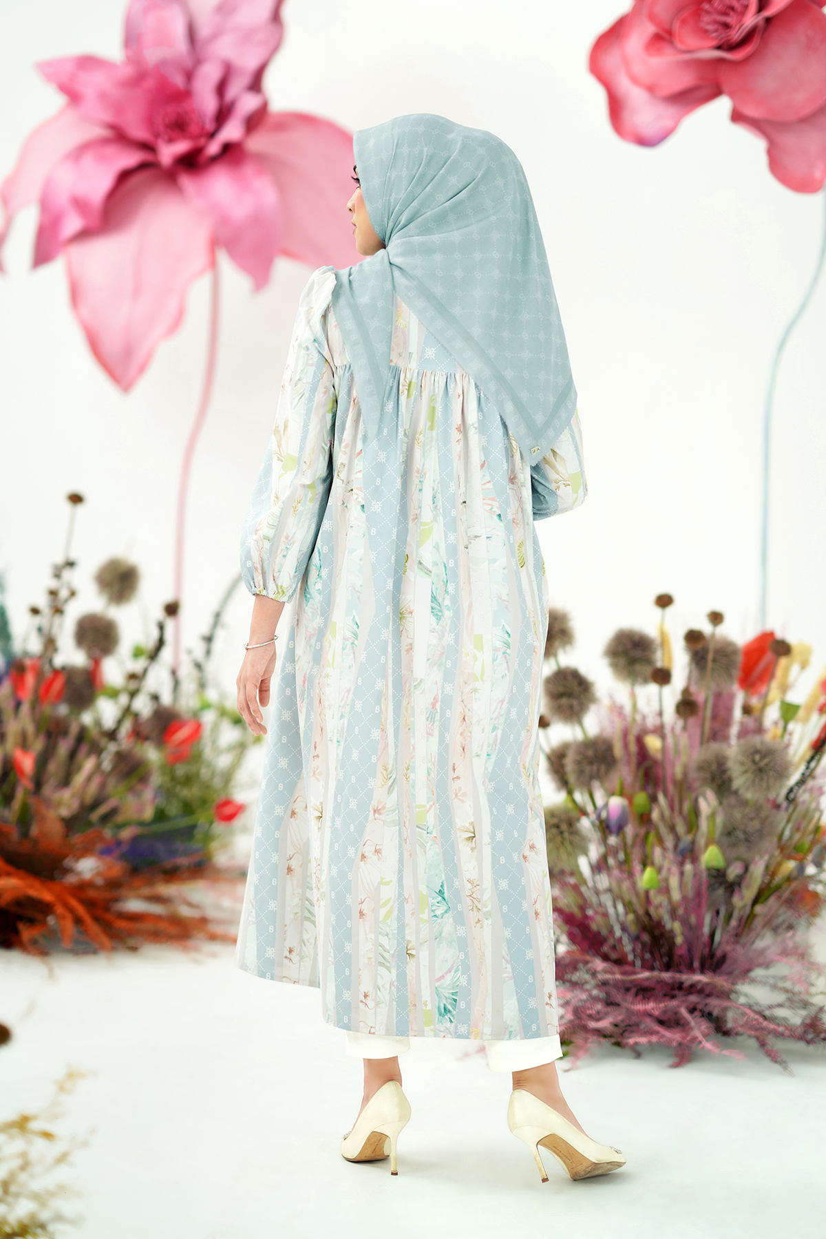 Florian Shirt Dress - Sky Blue