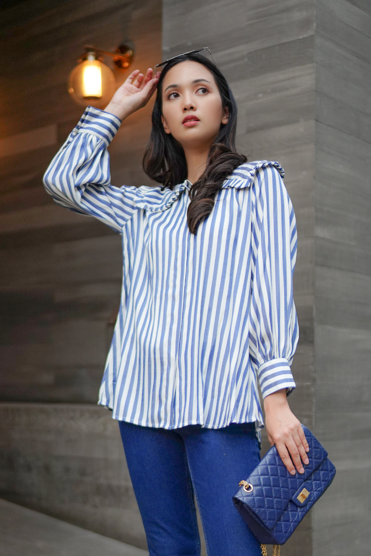 Navy Stripe Madeline Shirt