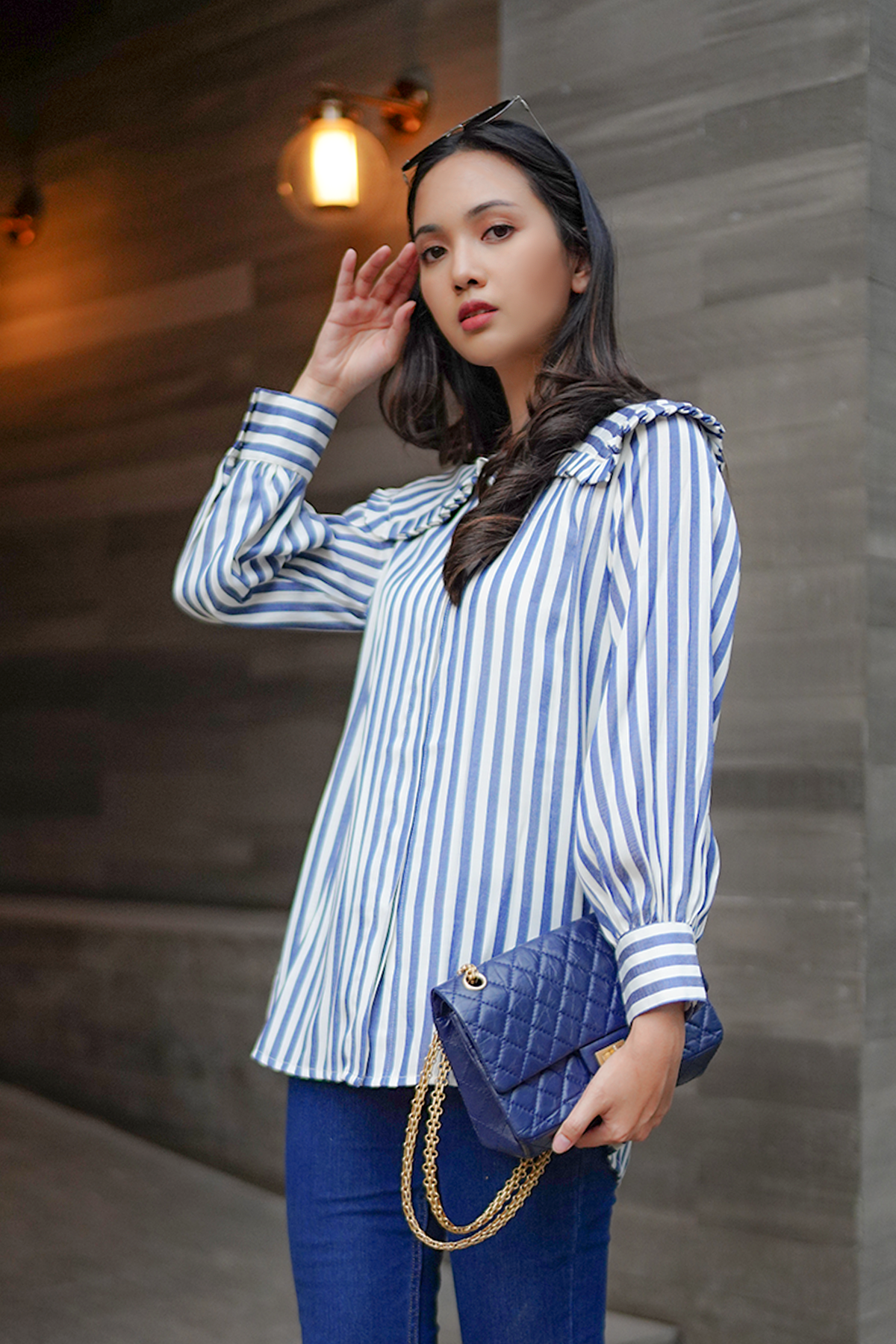 Navy Stripe Madeline Shirt