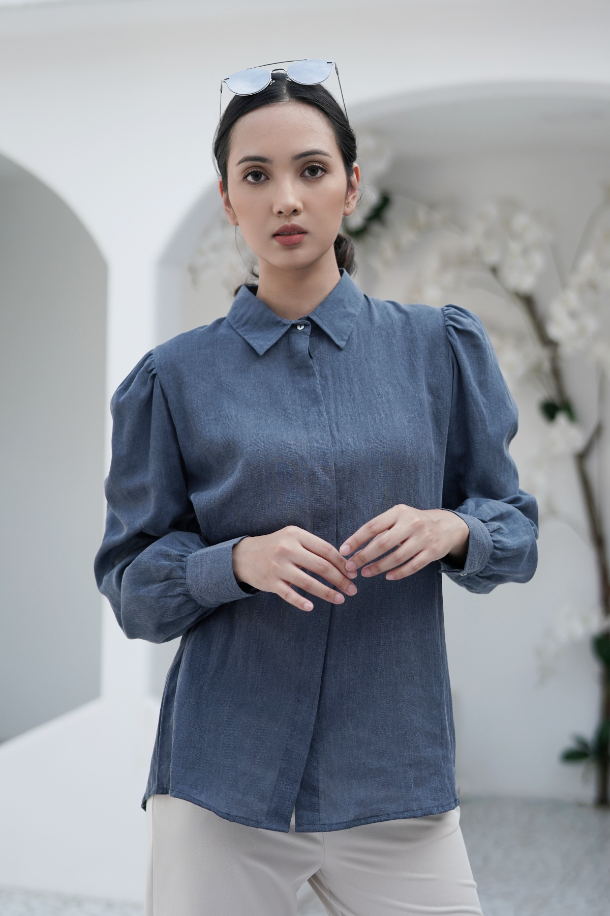 Washed Blue Ama Shirt