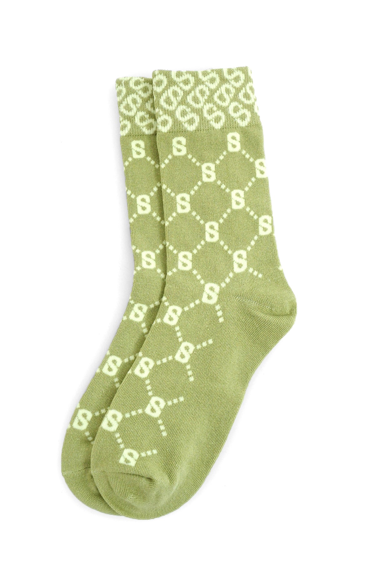 Monogram Socks Green