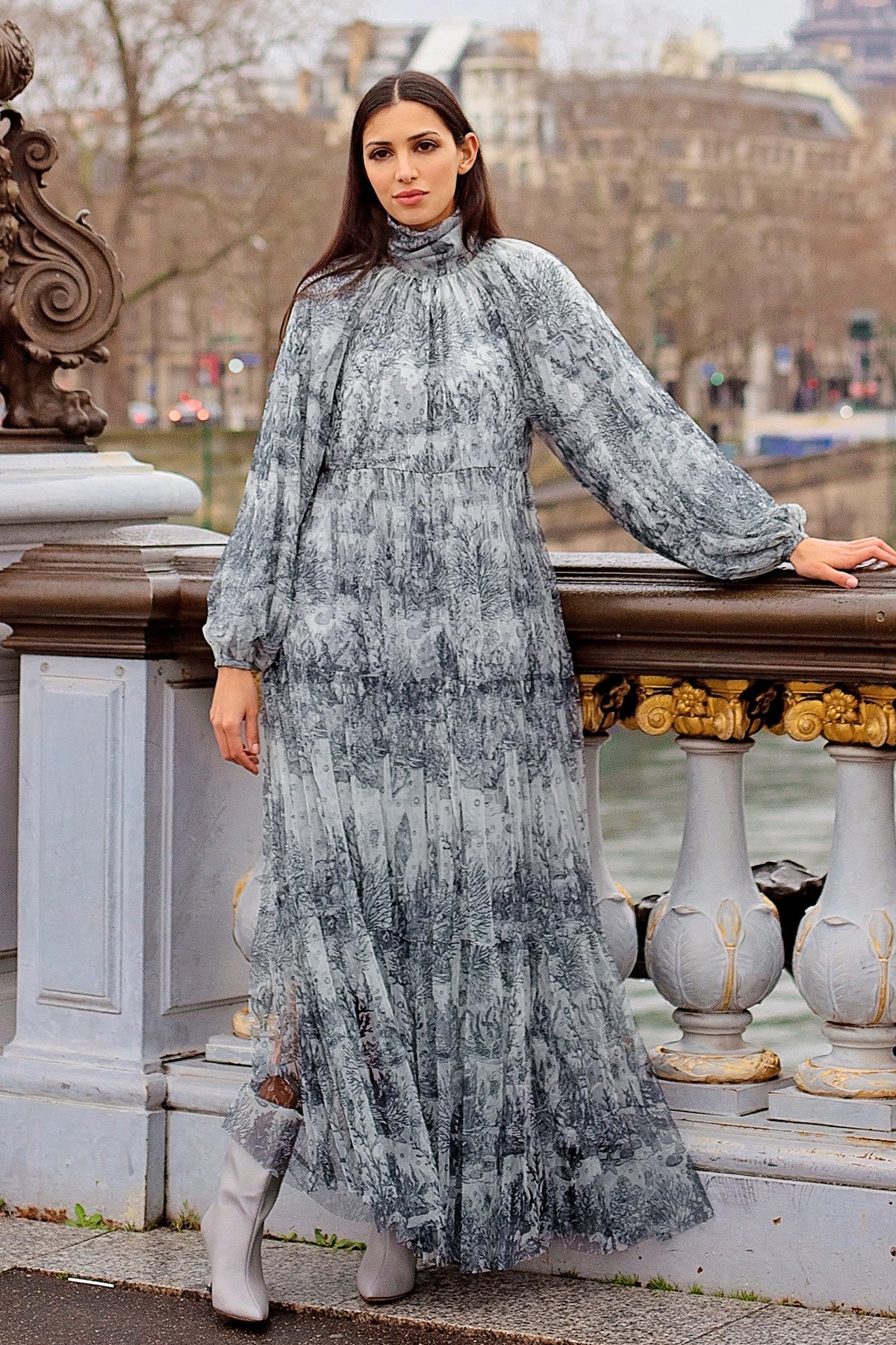 El Mar Minorca Long Dress - Grey