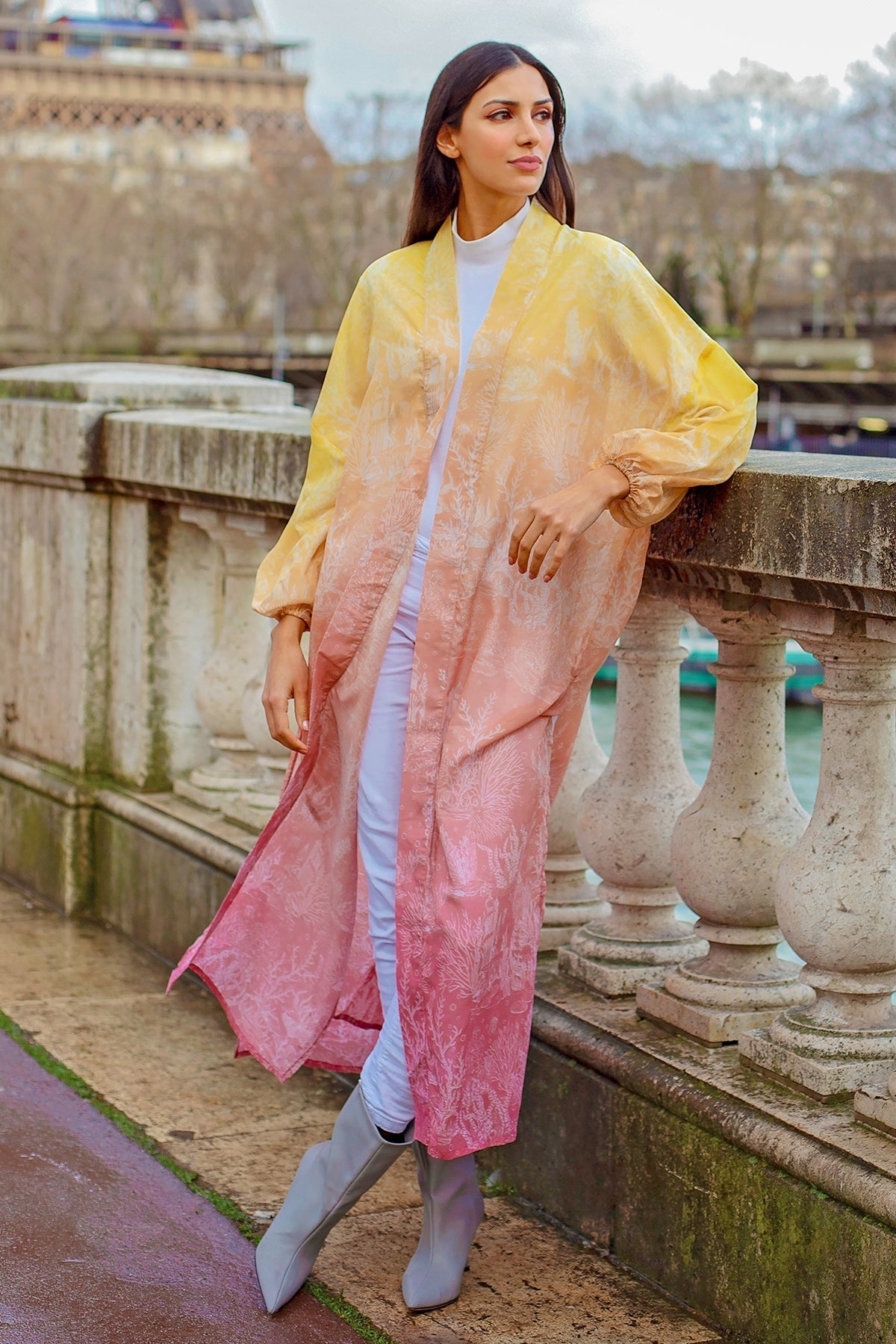 El Mar Minorca Long Outer - Yellow/Pink