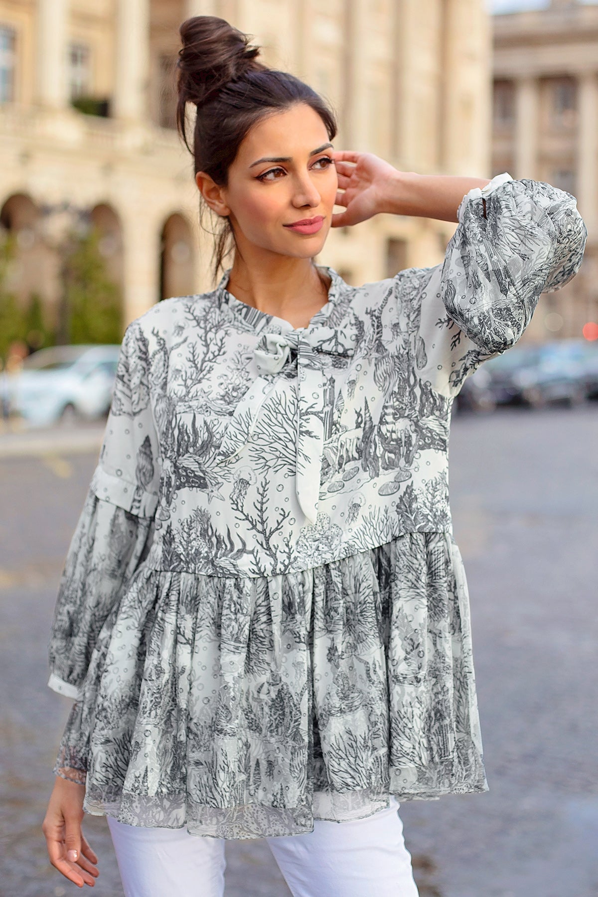 El Mar Minorca Blouse - Grey