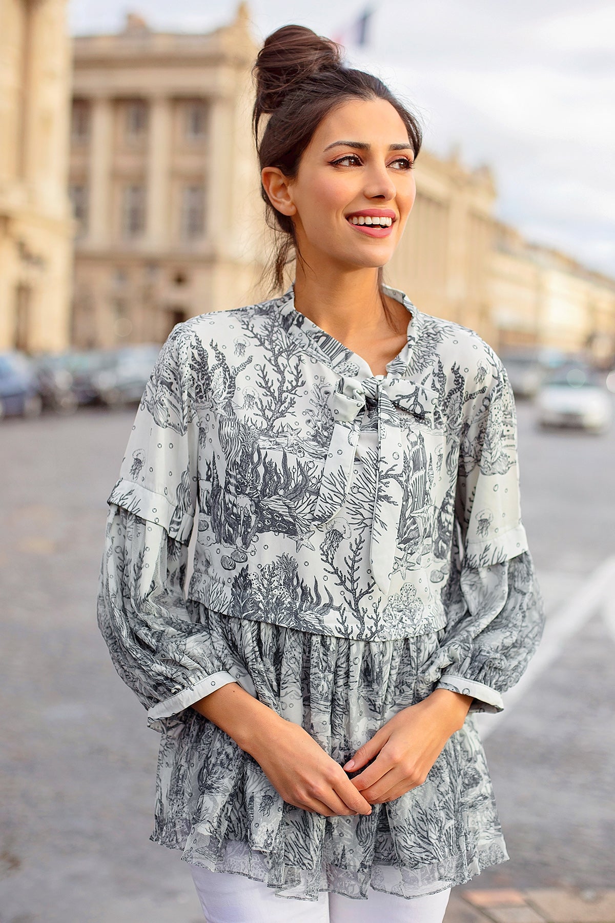 El Mar Minorca Blouse - Grey