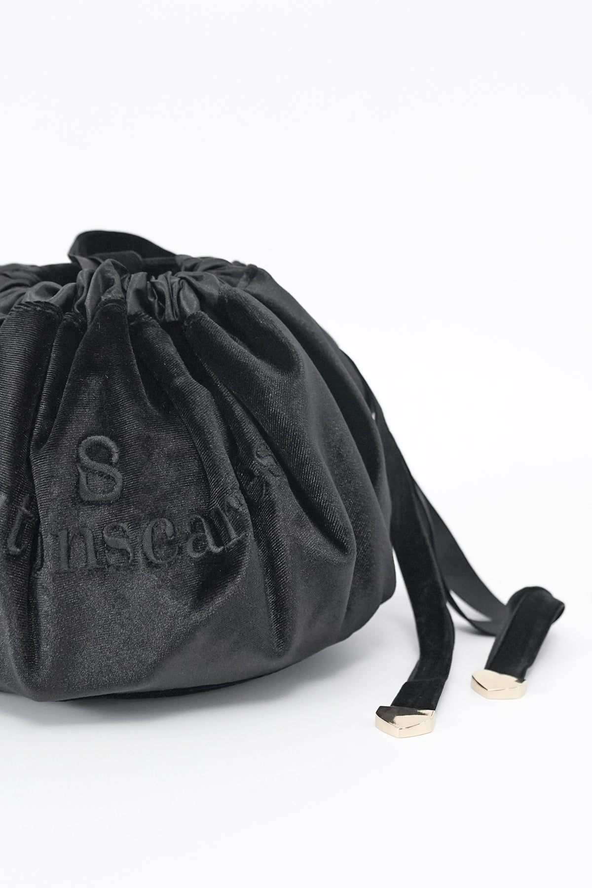 Sally Drawstring Pouch - Black