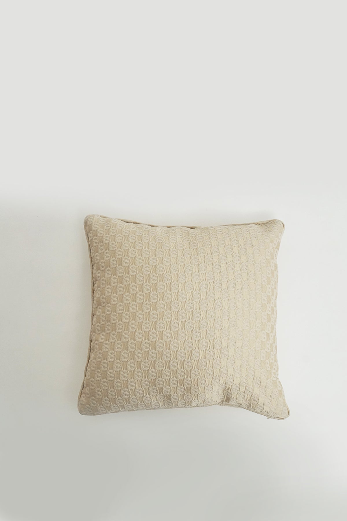 Signature Jacquard Cushion Cover 40cm - Beige