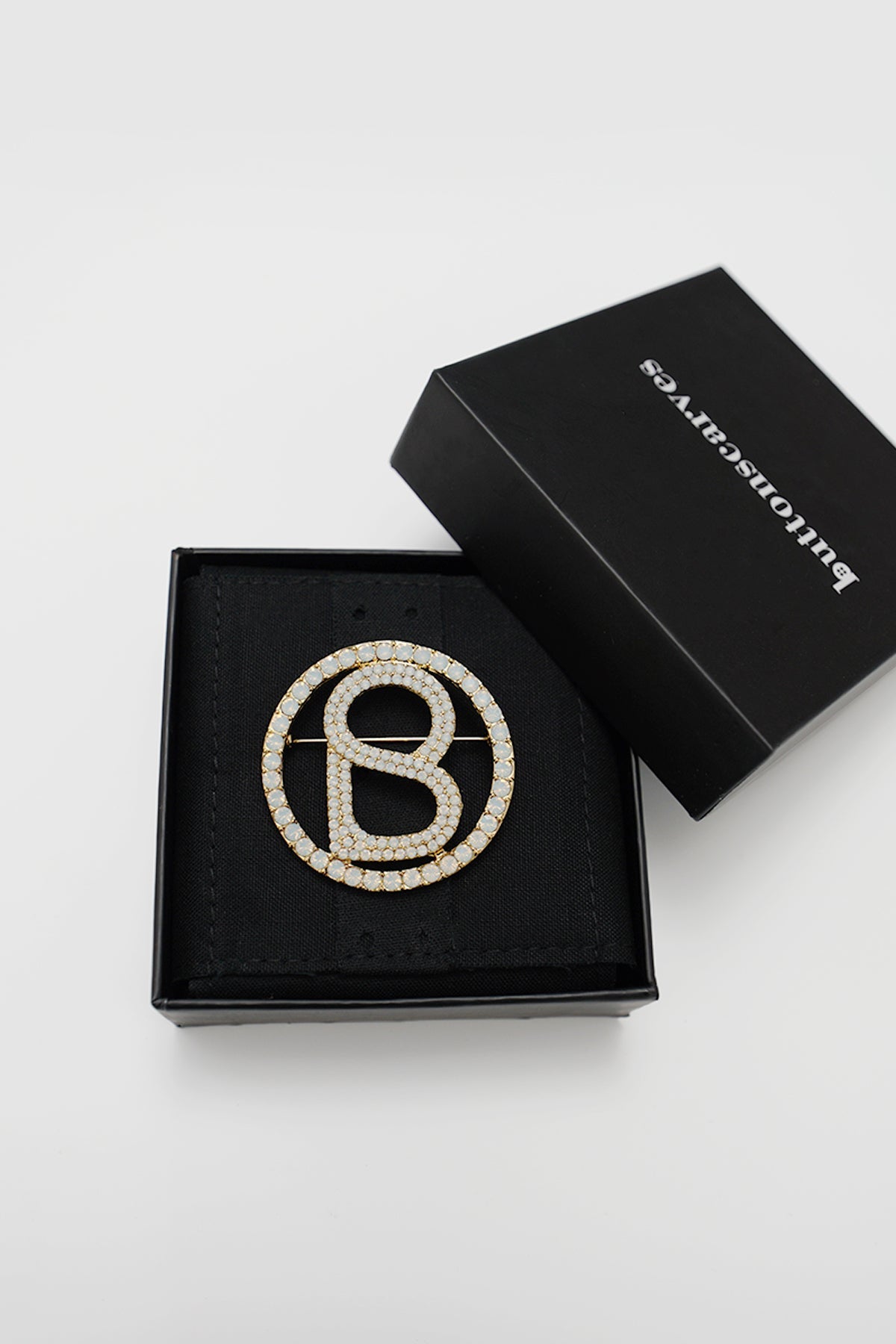 Signature Round Brooch - Opal Gold