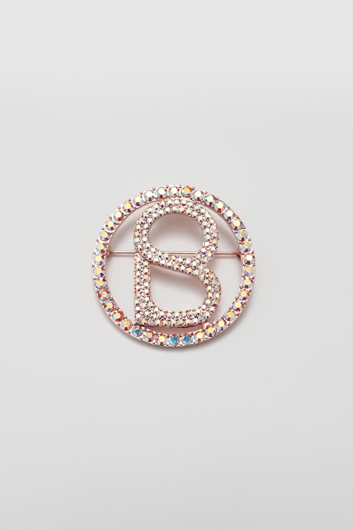 Signature Round Brooch - Rose Iridescent