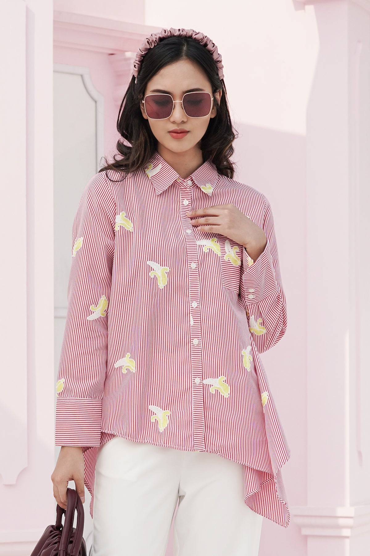 Red Banana Striped Shirt