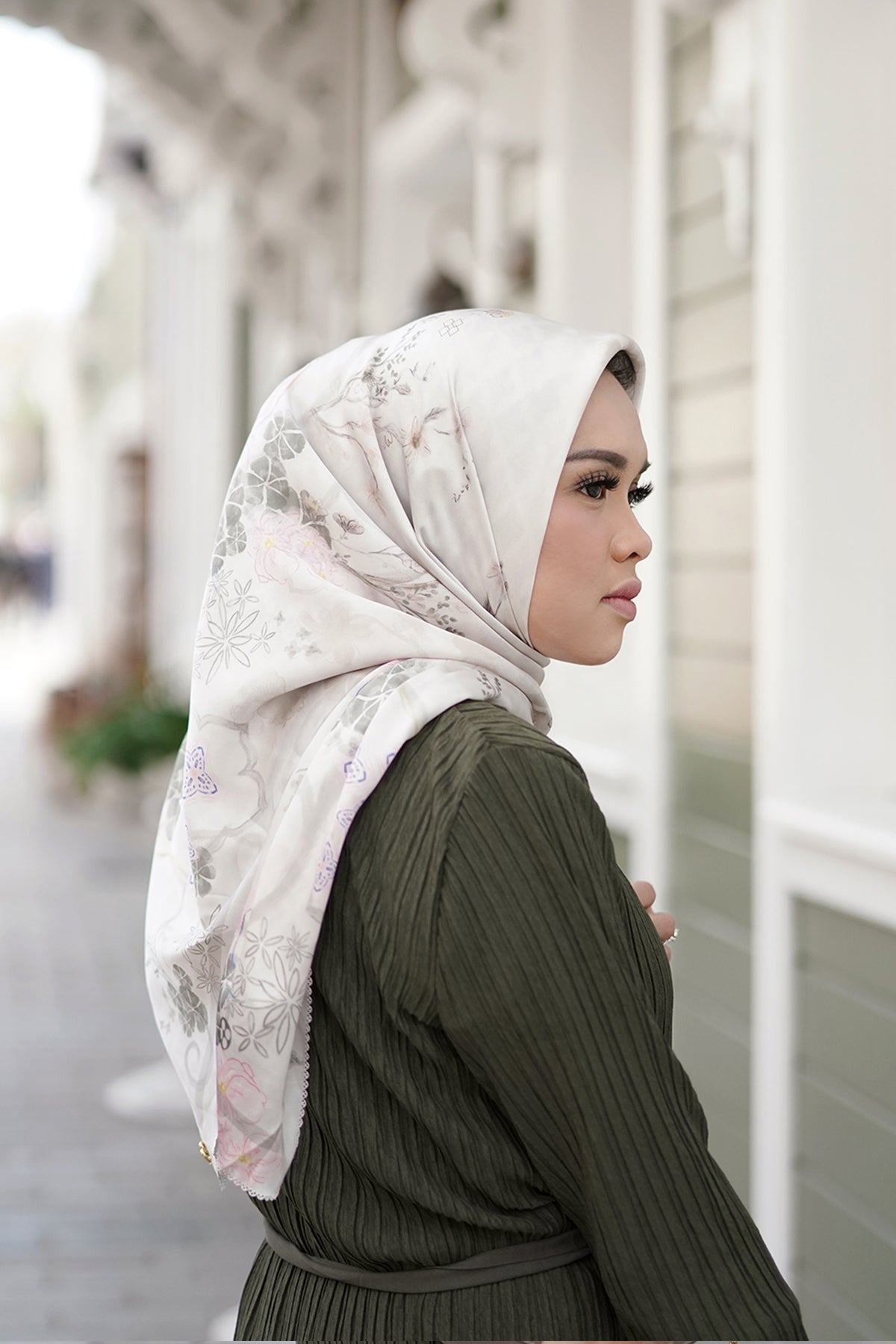 Sofya Satin Square - Coriander