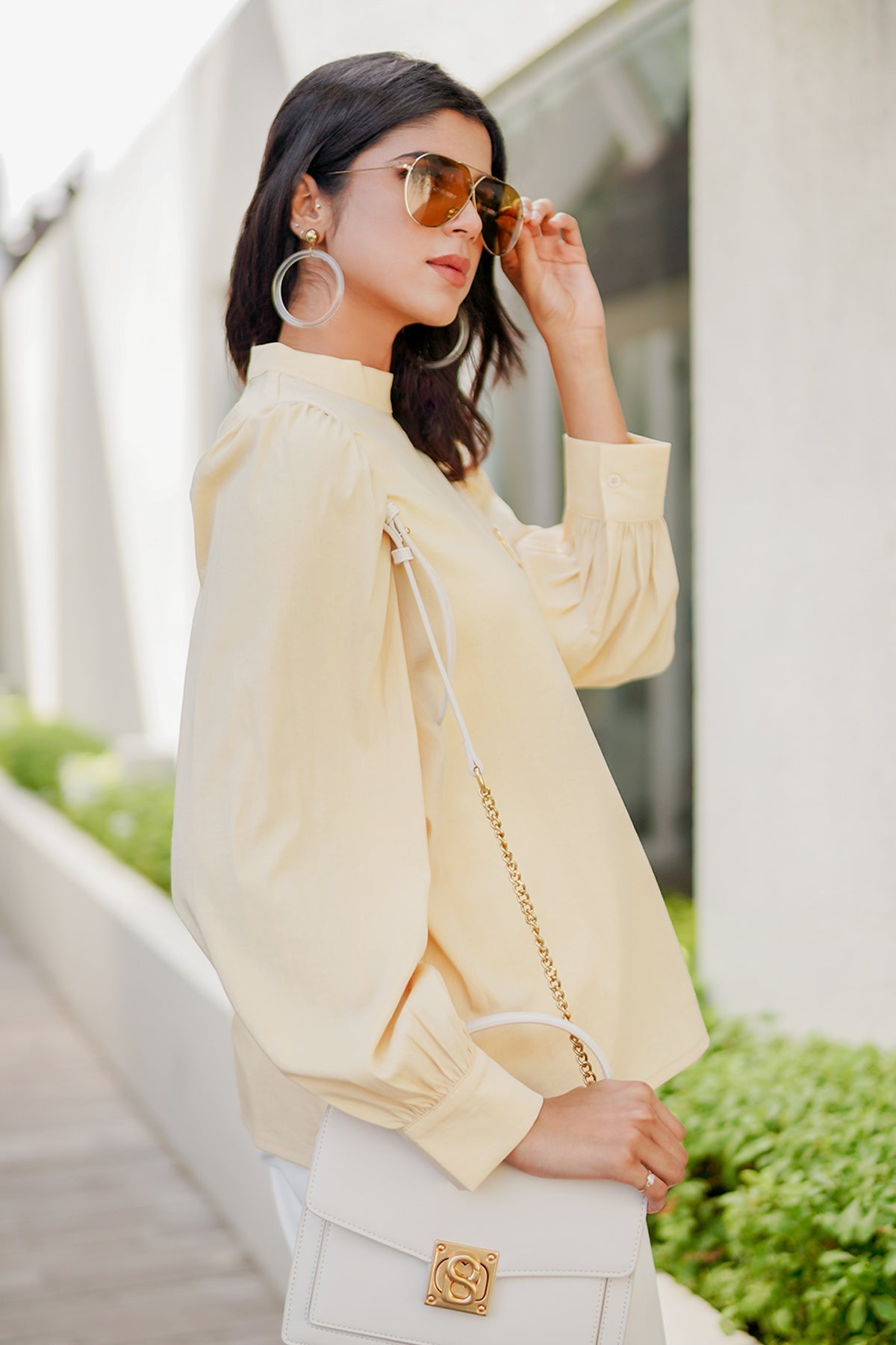Naomi Puff Blouse - Yellow