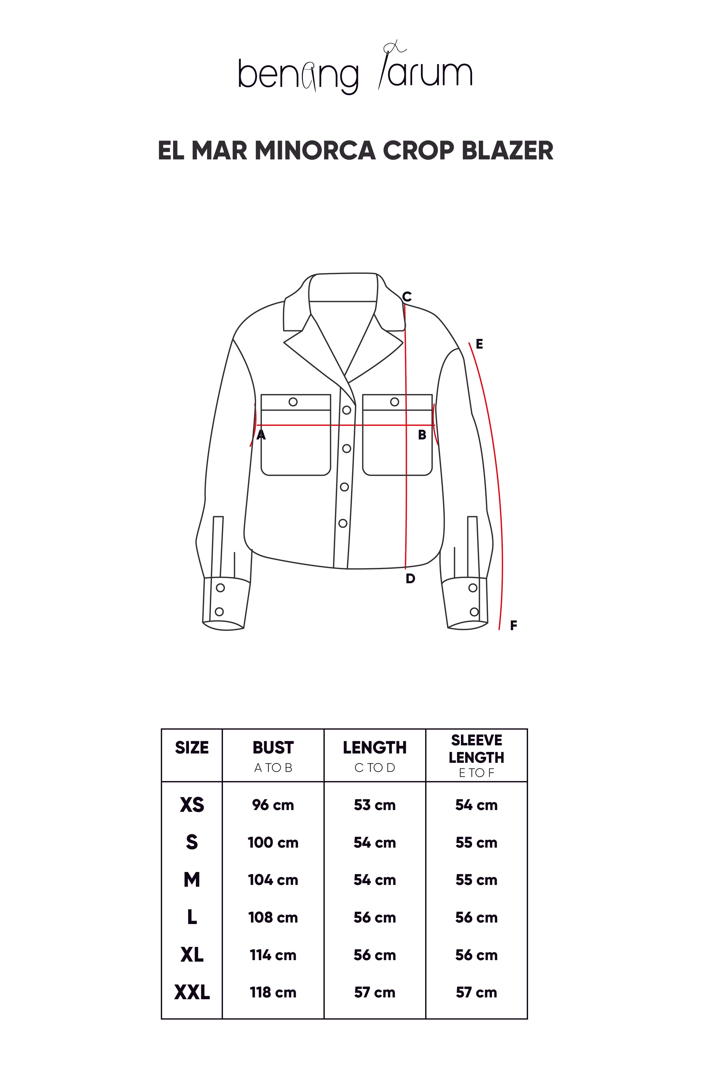 El Mar Minorca Crop Jacket - Blue