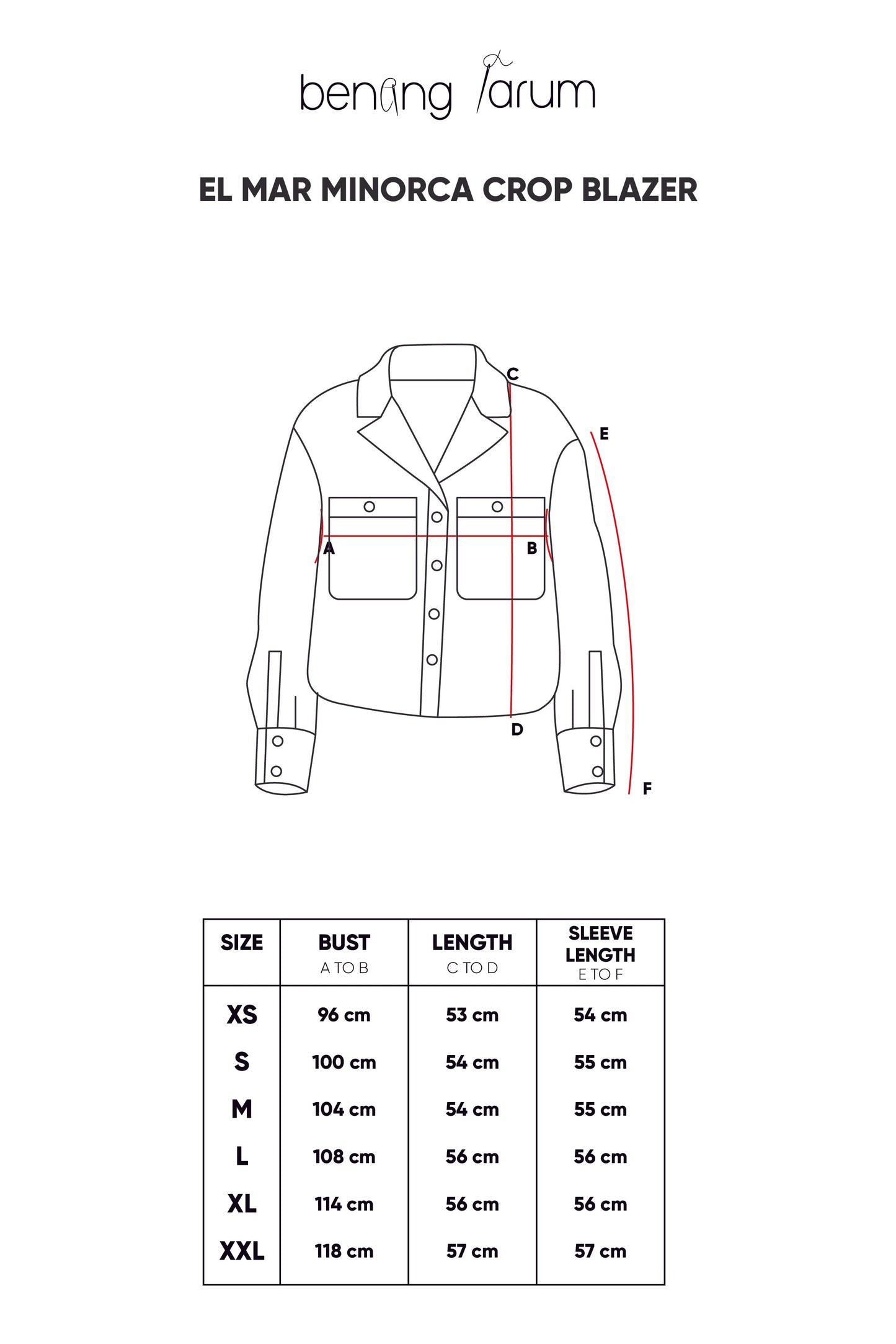 El Mar Minorca Crop Jacket - Blue