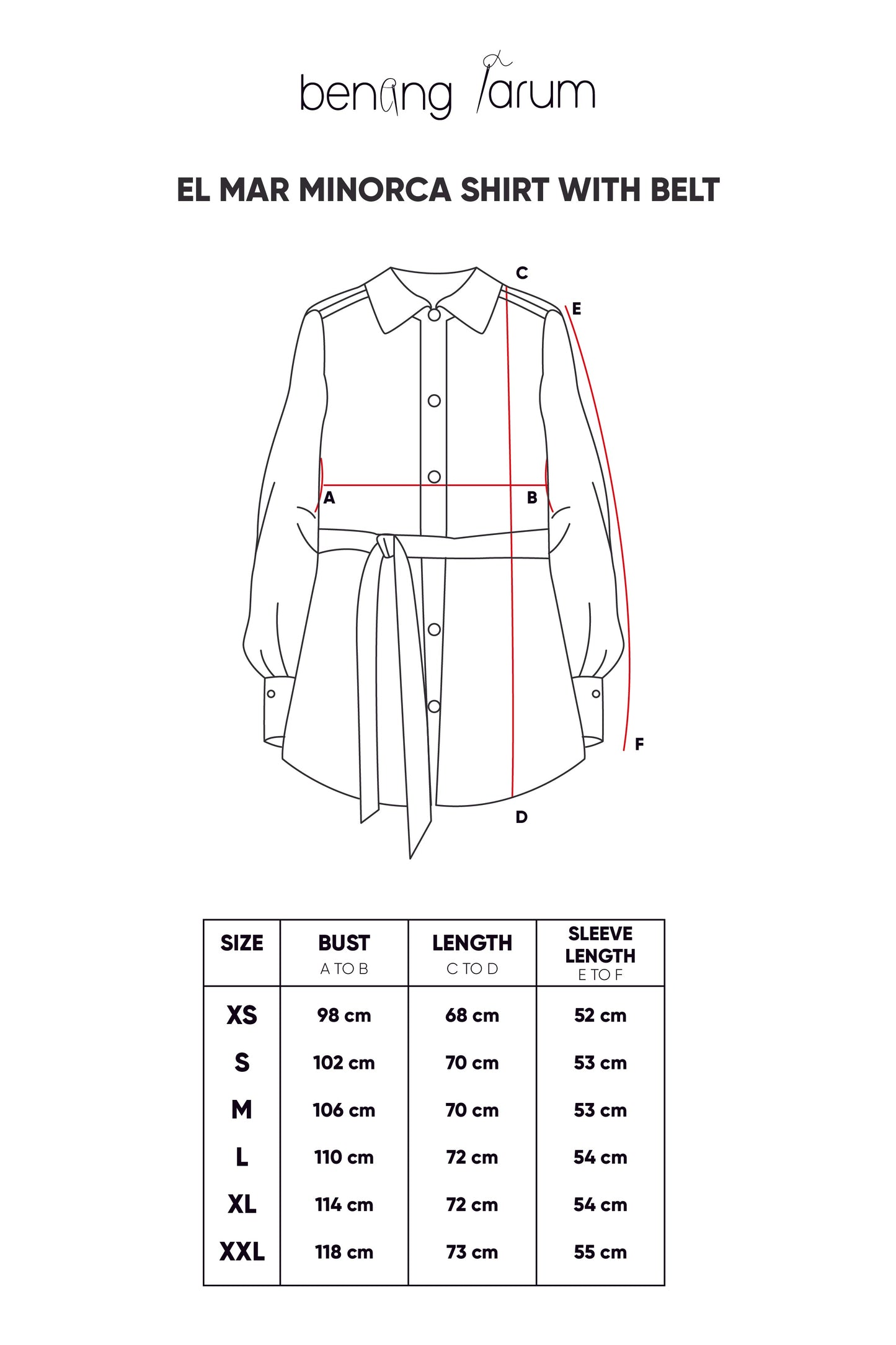 El Mar Minorca Shirt with Belt - Dark Green