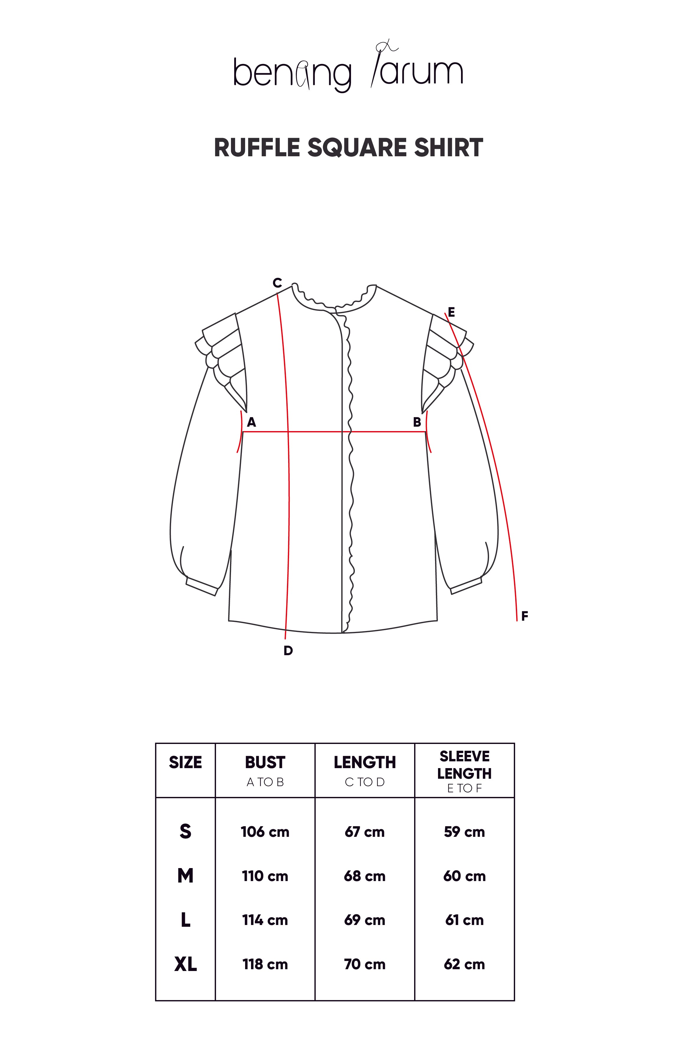 Ruffle Square Shirt - Blue