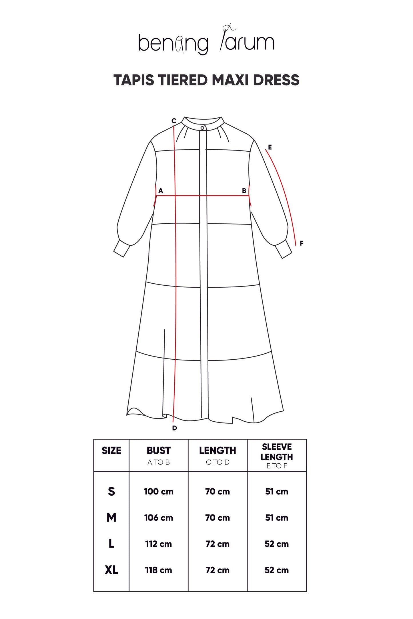 Tapis Tiered Maxi Dress - Red