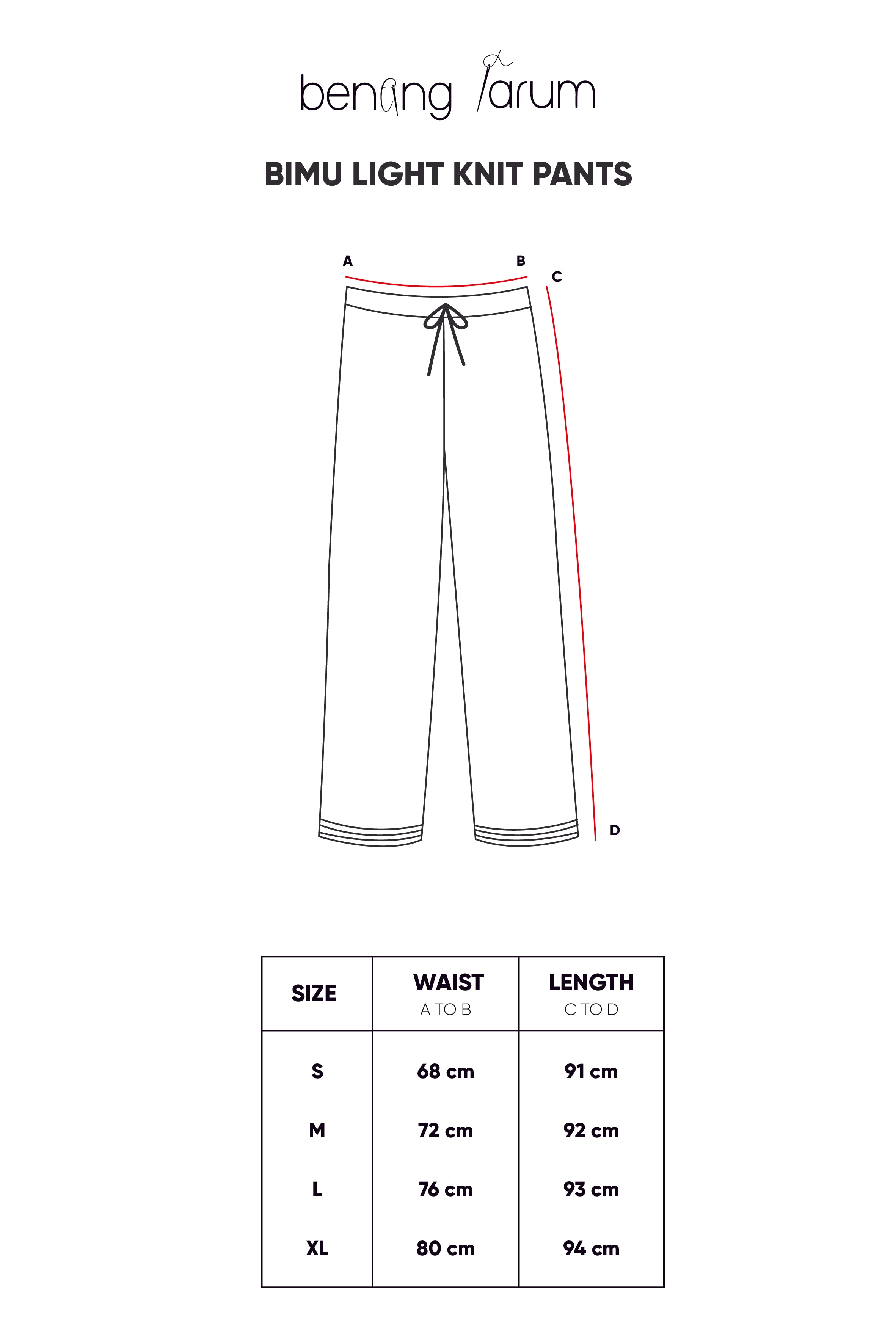 Bimu Light Knit Pants - Burgundy