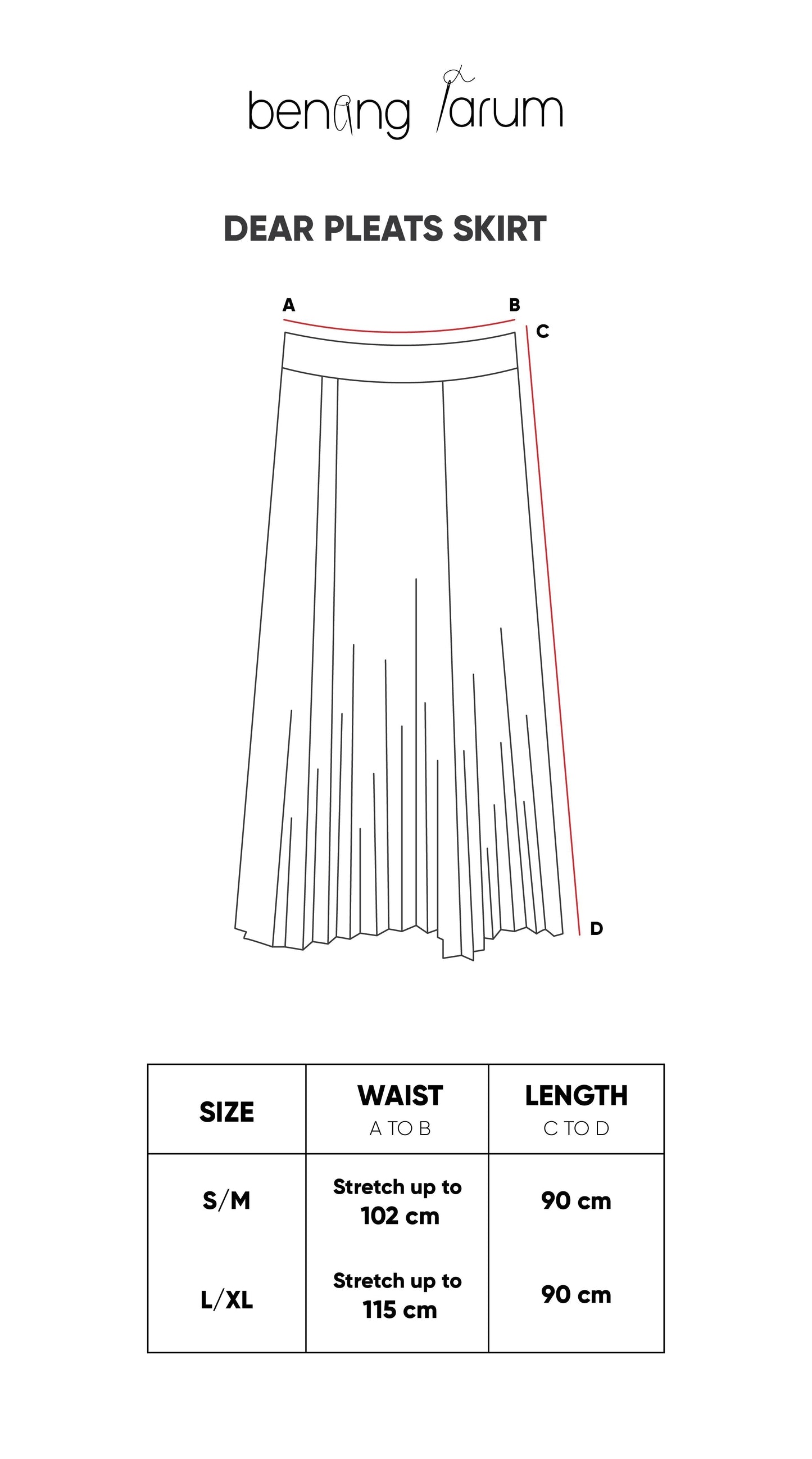 Dear Pleats Skirt - Navy