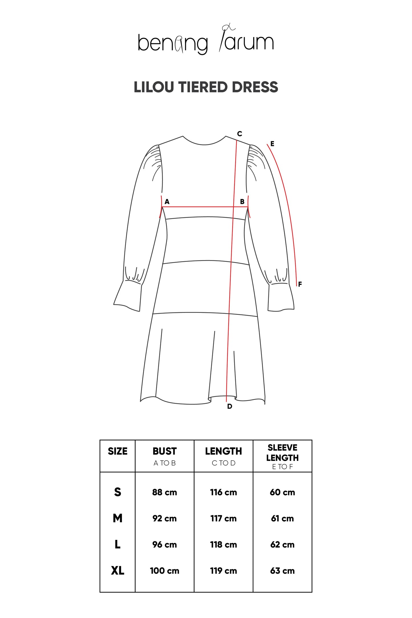 Red Lilou Tiered Dress