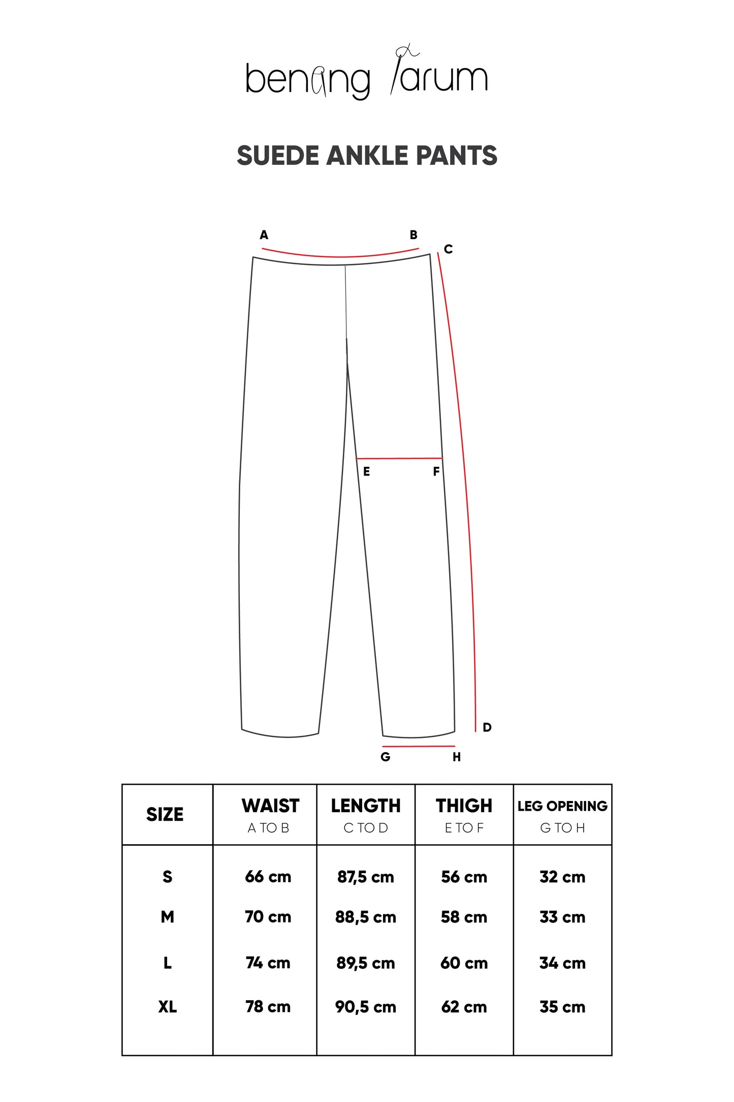 Suede Ankle Pants - Black