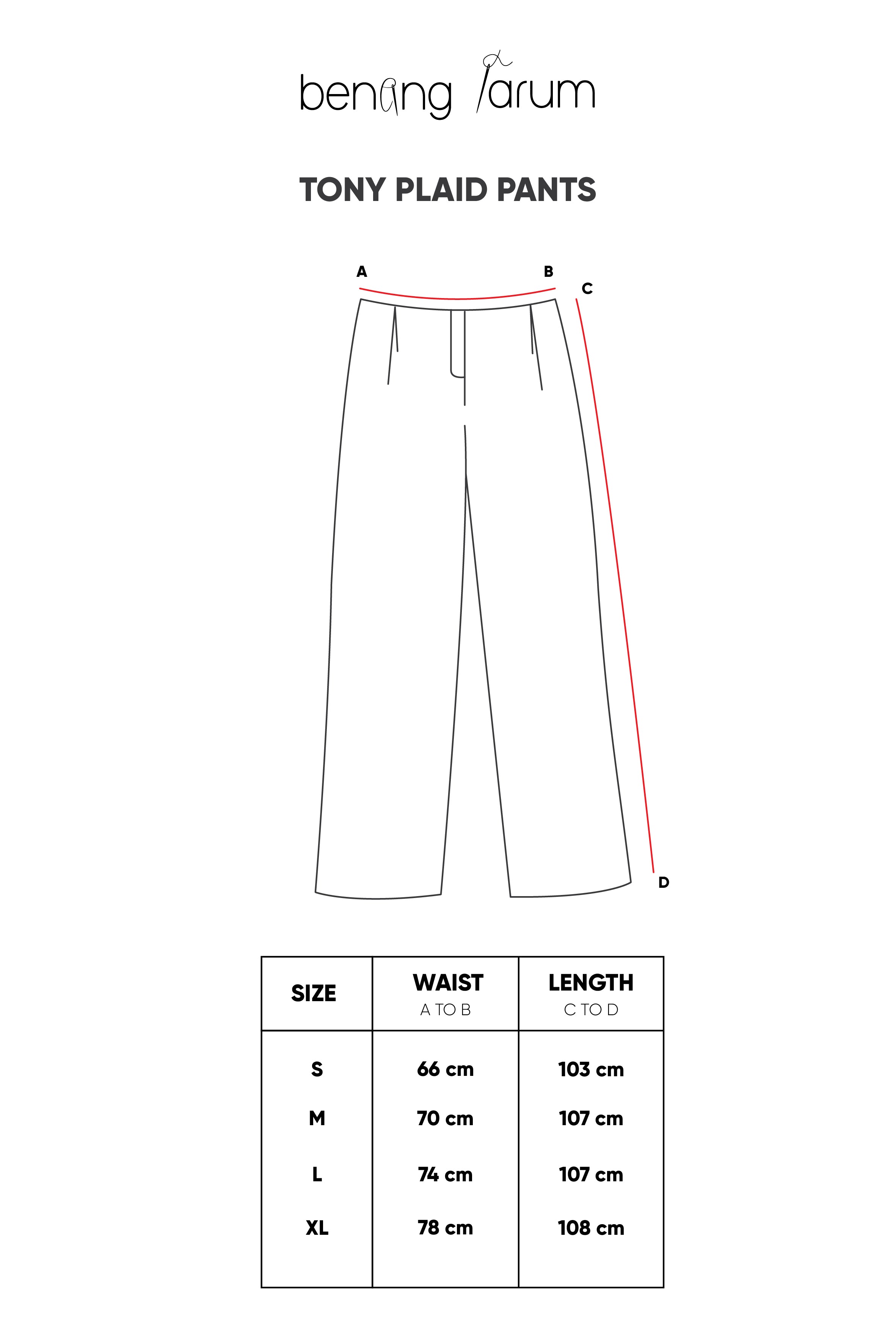 Tony Plaid Pants - Black