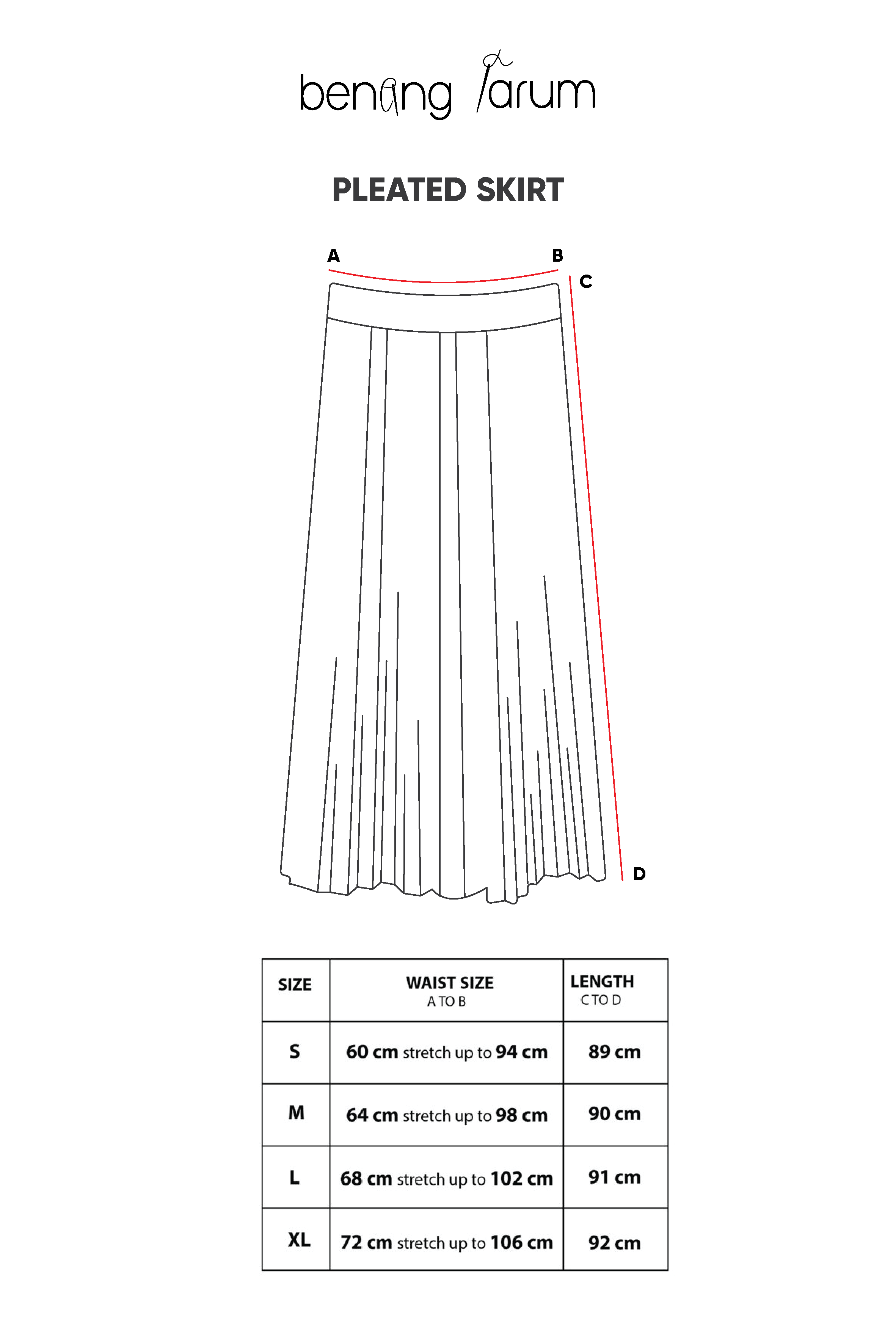 Pleated Skirt - Black