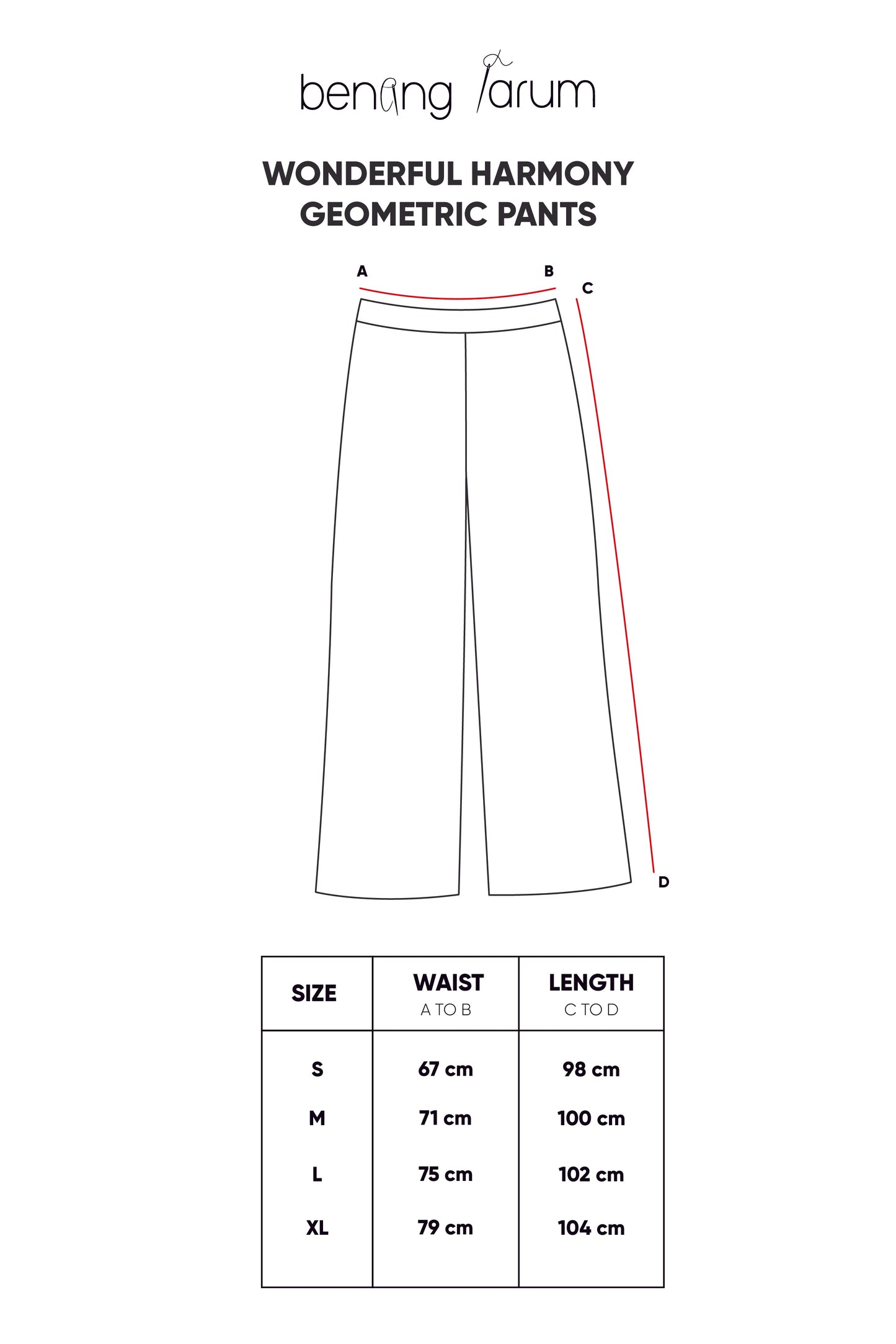Wonderful Harmony Geometric Pants - Cream