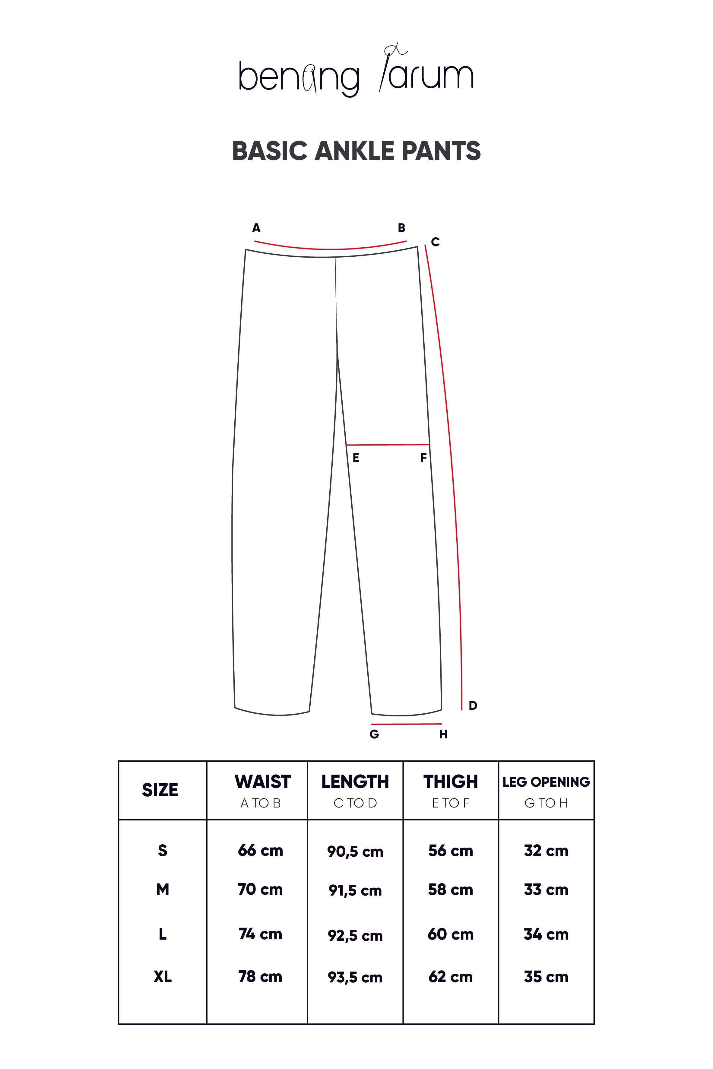 Basic Ankle Pants - Dark Blue
