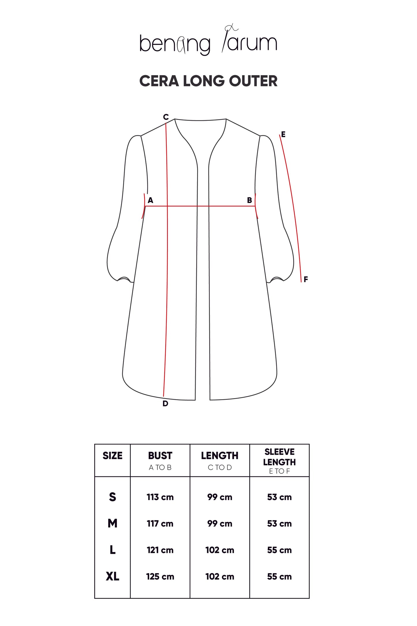Cera Long Outer - Light Blue