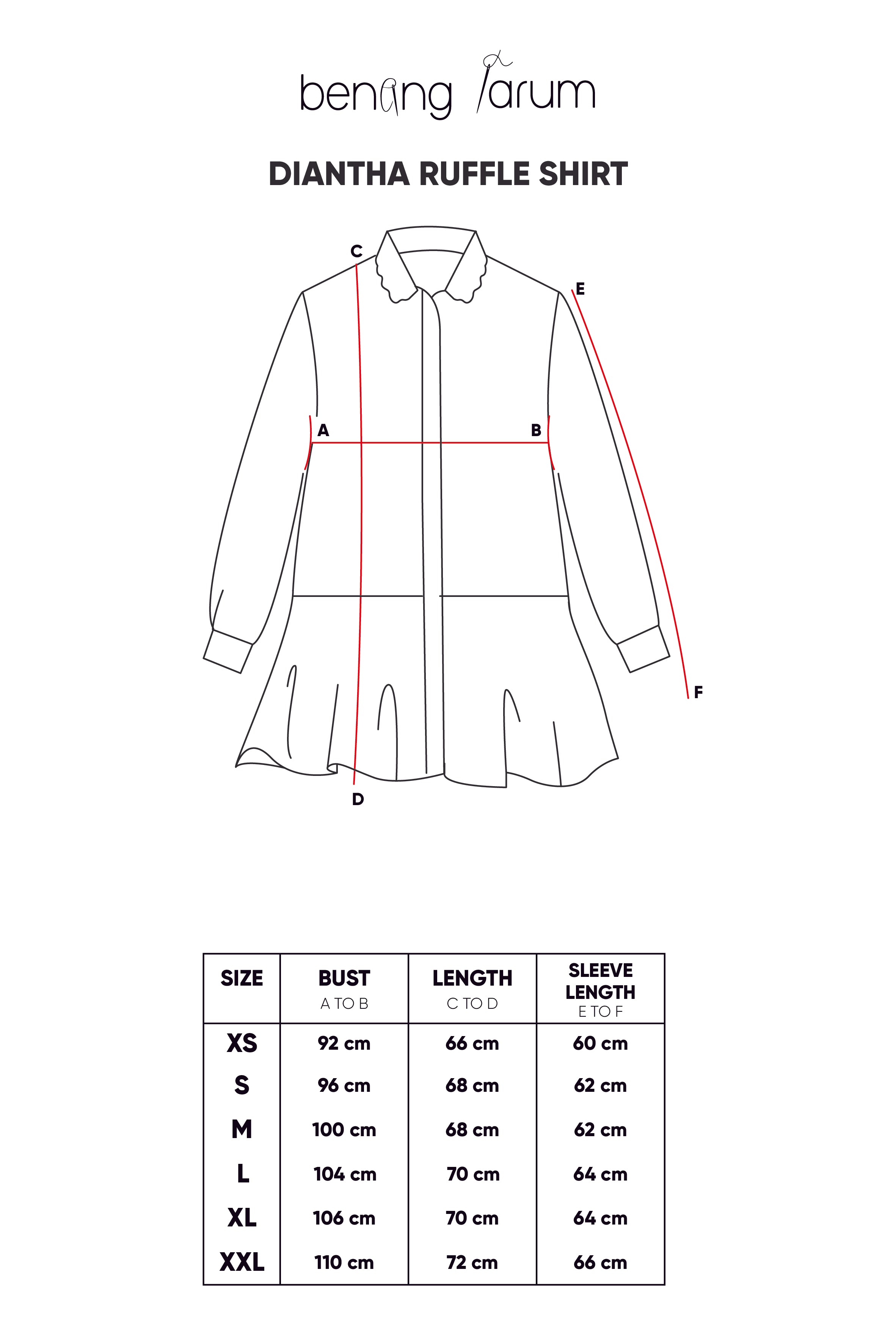 Diantha Ruffle Shirt - Peach Blue
