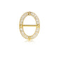 Lavish Oval Ring Brooch - Gold