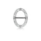 Lavish Oval Ring Brooch - Silver