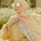 Al Qasr Satin Shawl - Amber