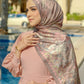 Al Qasr Satin Shawl - Coffee