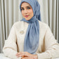 Monogram Scramble Voile Square - Ashley Blue