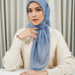 Monogram Scramble Voile Square - Ashley Blue