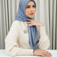 Monogram Scramble Voile Square - Ashley Blue