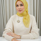 Monogram Scramble Voile Square - Marigold