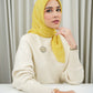 Monogram Scramble Voile Square - Marigold