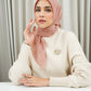 Monogram Scramble Voile Square - Peach