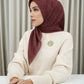 Monogram Scramble Voile Square - Pomegranate