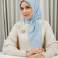 Monogram Scramble Voile Square - Sky Blue