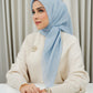 Monogram Scramble Voile Square - Sky Blue
