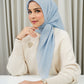 Monogram Scramble Voile Square - Sky Blue